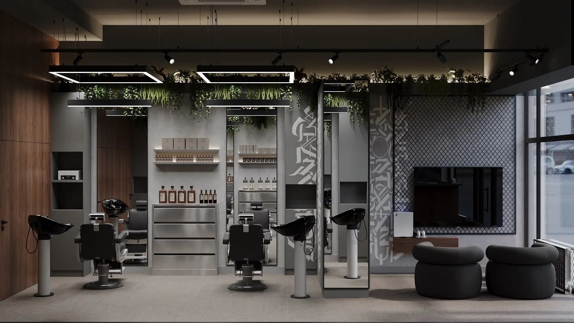 PODELAM Barbershop Interior